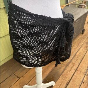 Ingear Black Crochet Beach Cover-Up